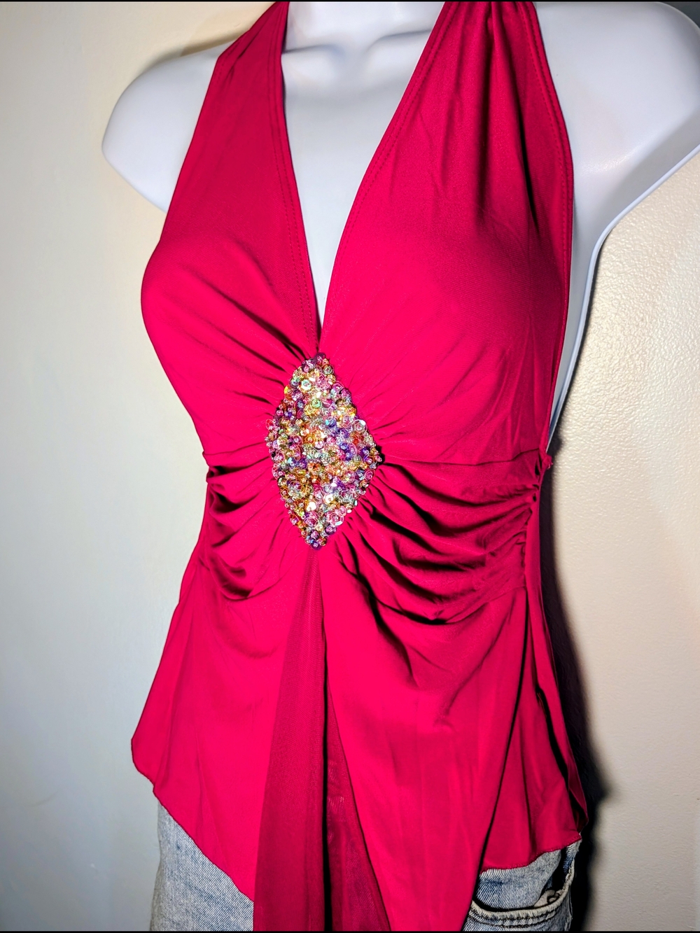 Prada Jewel-Accent Women's Halter Top - Picture 5 of 8